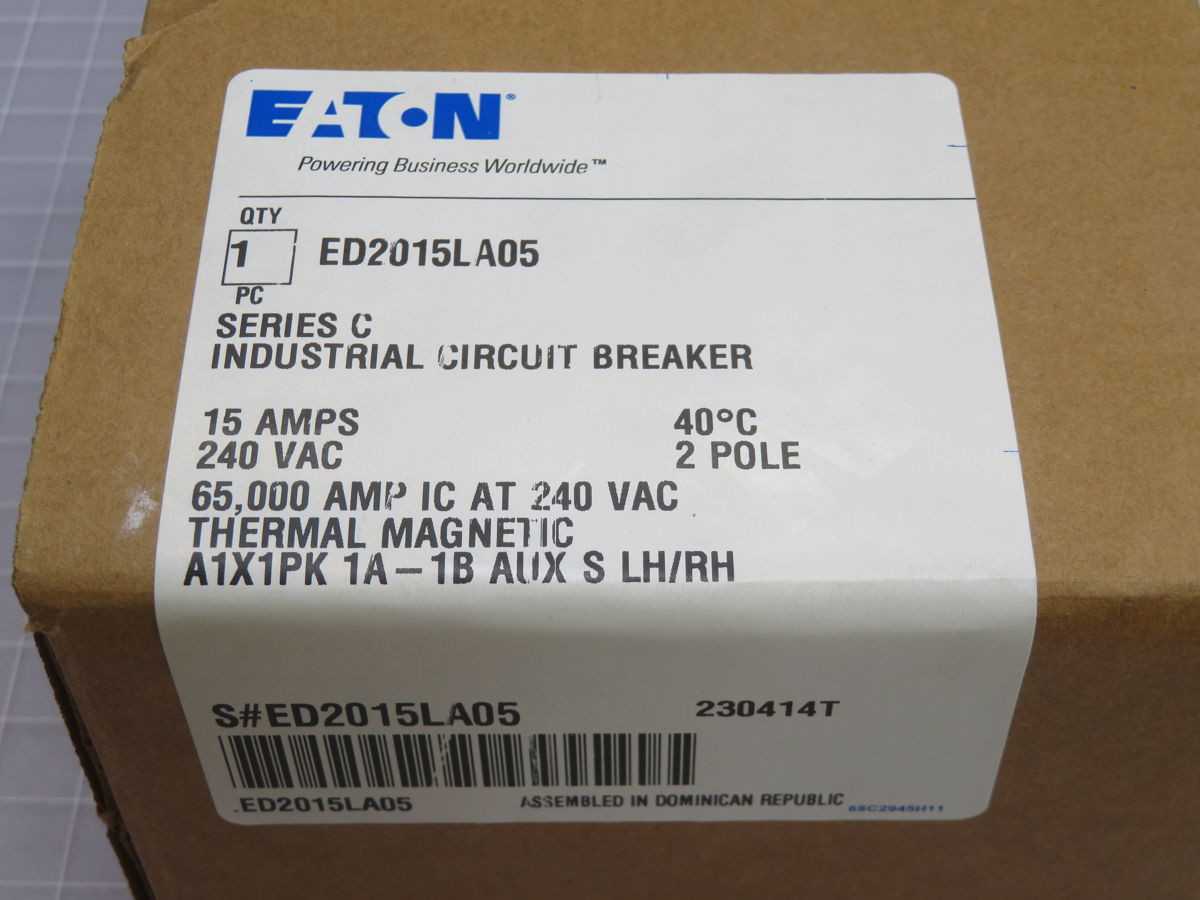 Eaton ED2015LA05 ED65K Molded Case Circuit Breaker T246053 - CIRCUIT BREAKERS