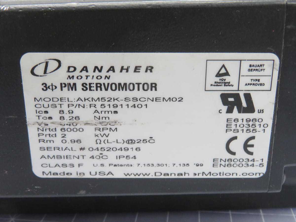 Danaher AKM52K-SSCNEM02 Servo Motor T235779 - High Performance Precision - SERVO MOTORS