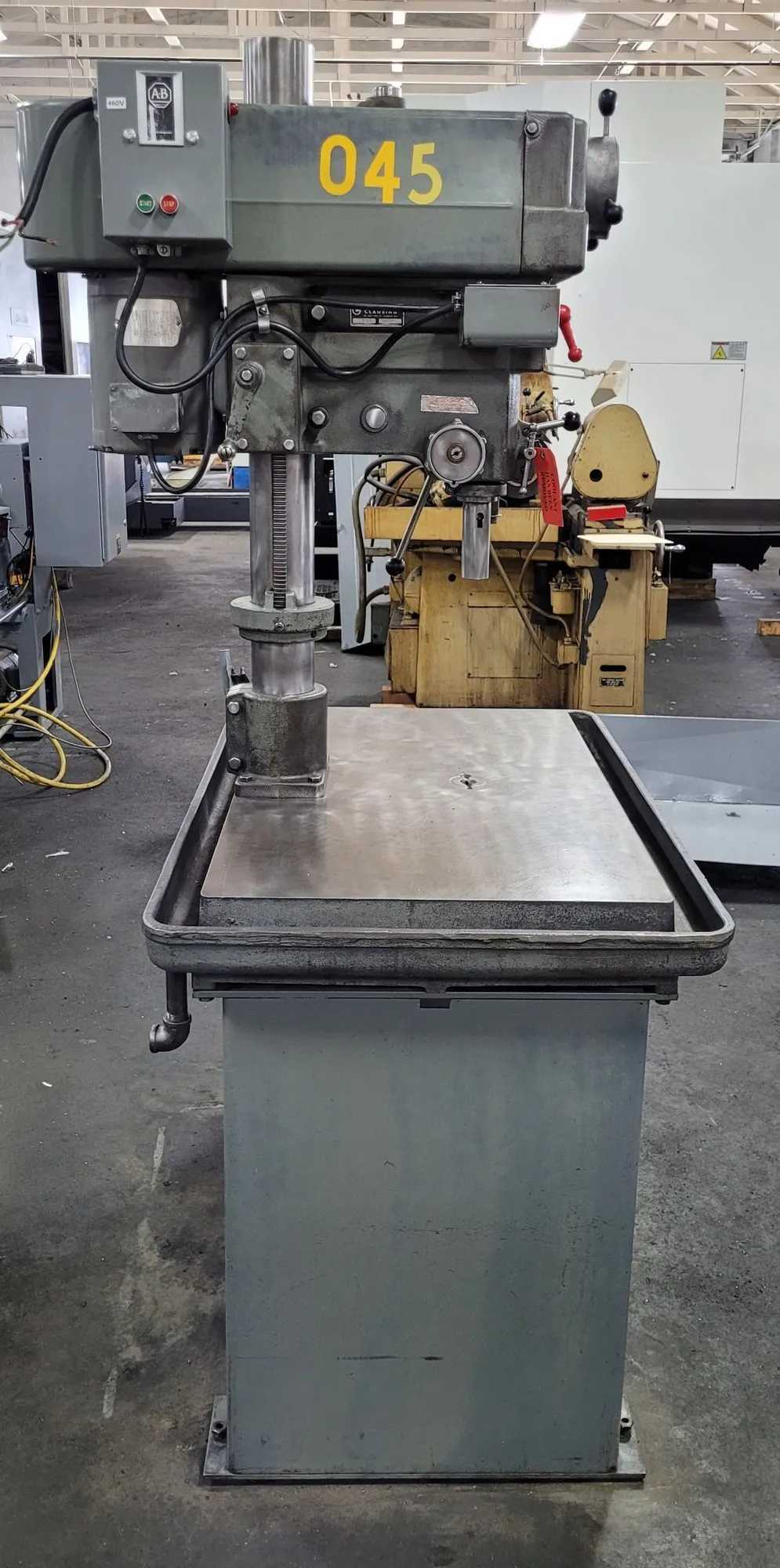 CLAUSING 2287 DRILL PRESS 1.5 HP, 2000 RPM, 40X24 TABLE, #3 MORSE TAPER - UPRIGHT DRILL PRESSES