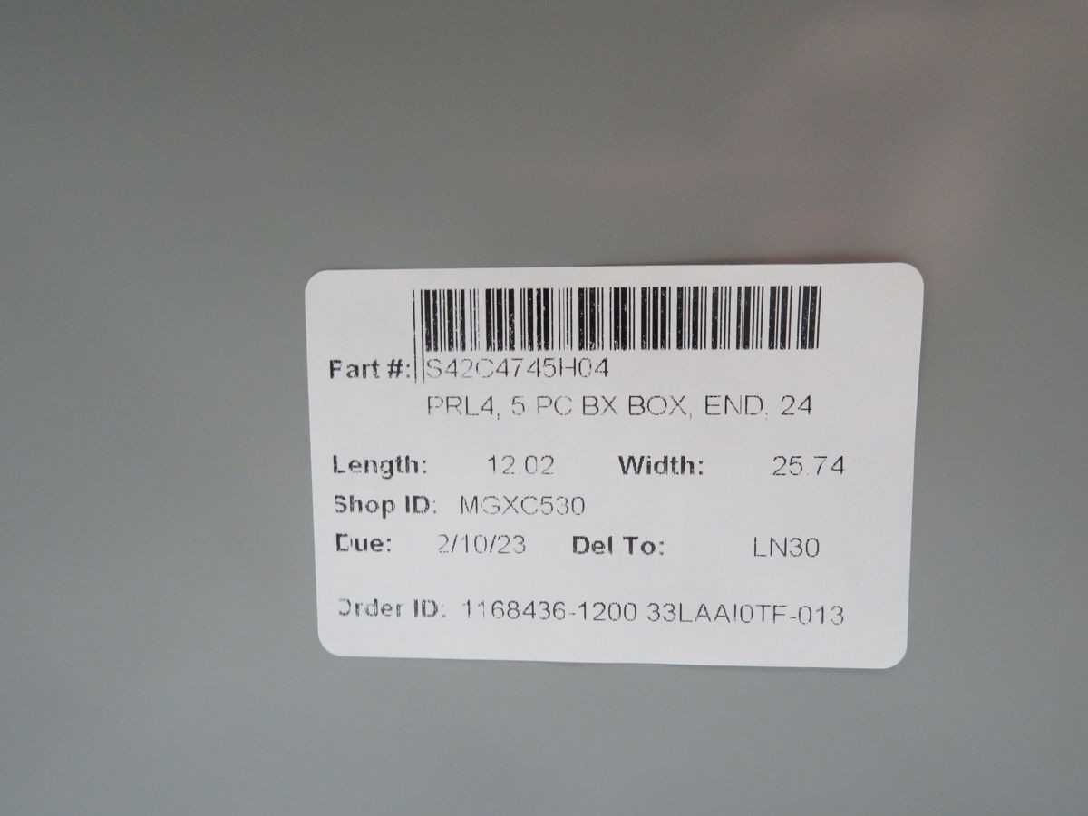 S42C4745H04 PANEL ENCLOSURE PRL4 T256396 - ELECTRICAL ENCLOSURES