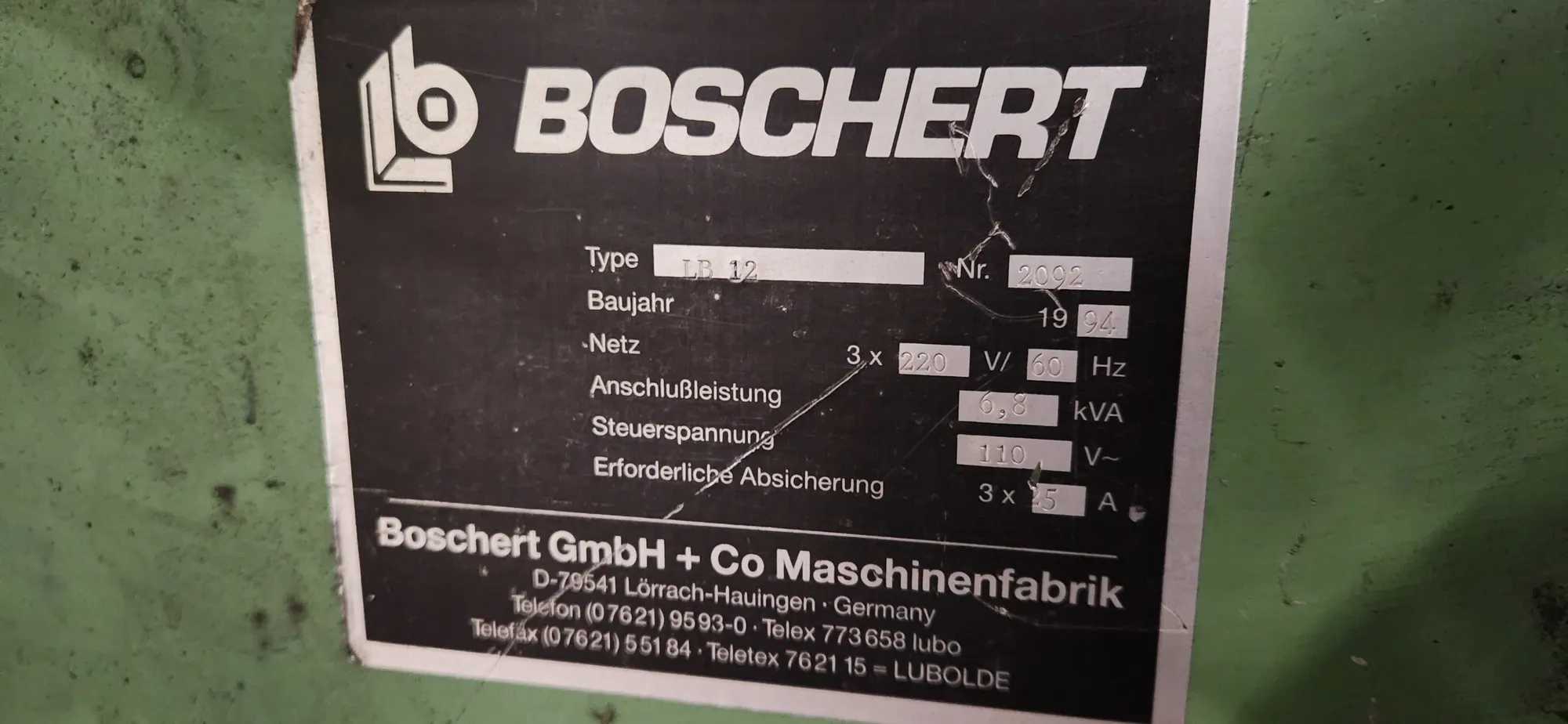BOSCHERT LB-12 HYDRAULIC CORNER NOTCHING MACHINE, 1/4" MAX THICKNESS, 8.86"X8.86" DIMENSIONS - PIPE & TUBE EQUIPMENT