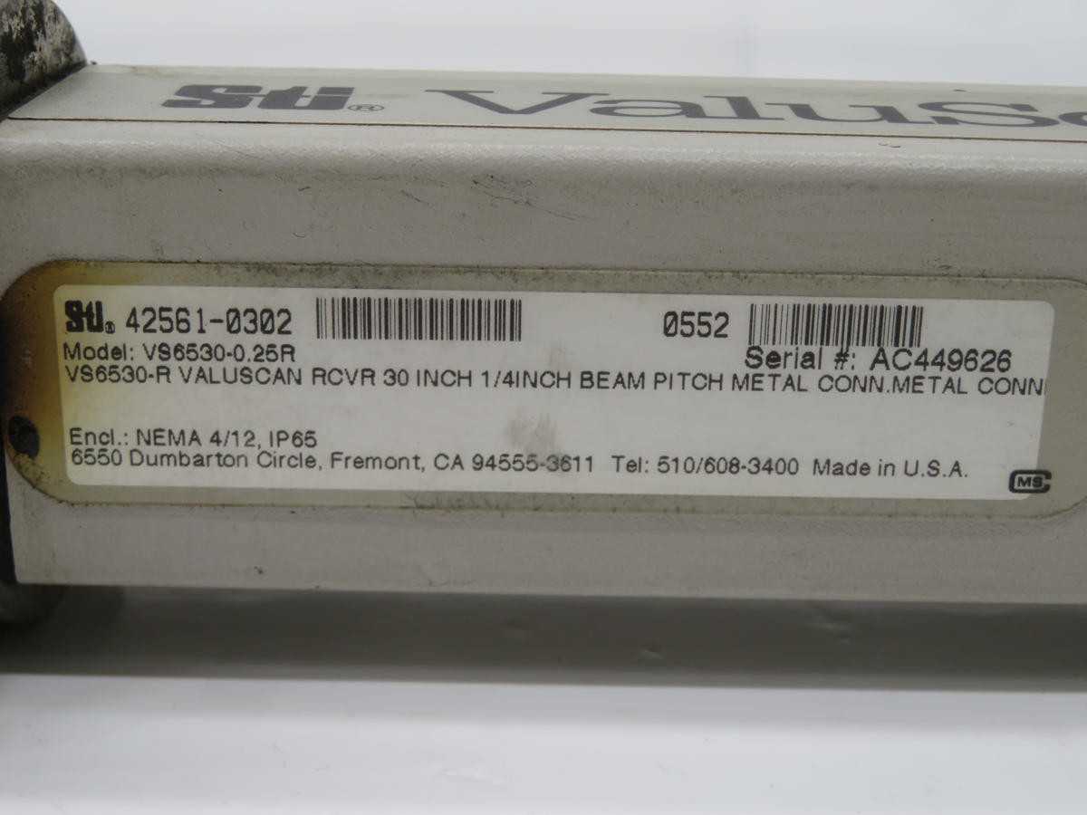 STI VS6530-0.25R RECEIVER 30-1/4IN BEAM PITCH METAL T223024 - INDUSTRIAL PARTS