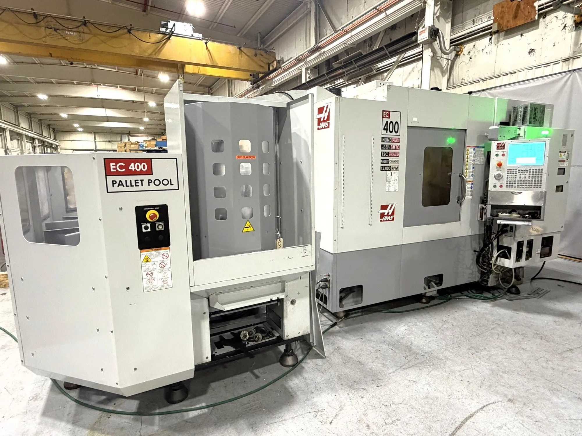 HAAS EC-400PP CNC MACHINING CENTER - 6-PALLET, 12K RPM, 70 ATC, TSC - HIGH PRECISION! - HORIZONTAL MACHINING CENTERS