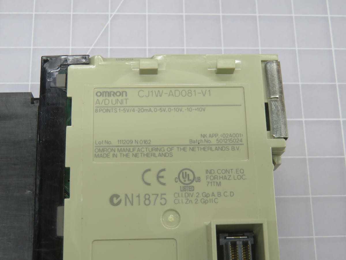OMRON CJ1W-AD081-V1 ANALOG INPUT UNIT
T225023 - PLC MODULES