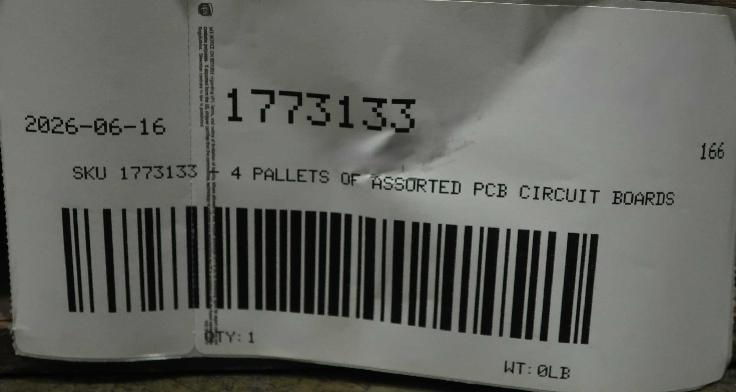 SKU 1773133 - 4 PALLETS OF ASSORTED PCB CIRCUIT BOARDS - PCB CIRCUIT BOARDS