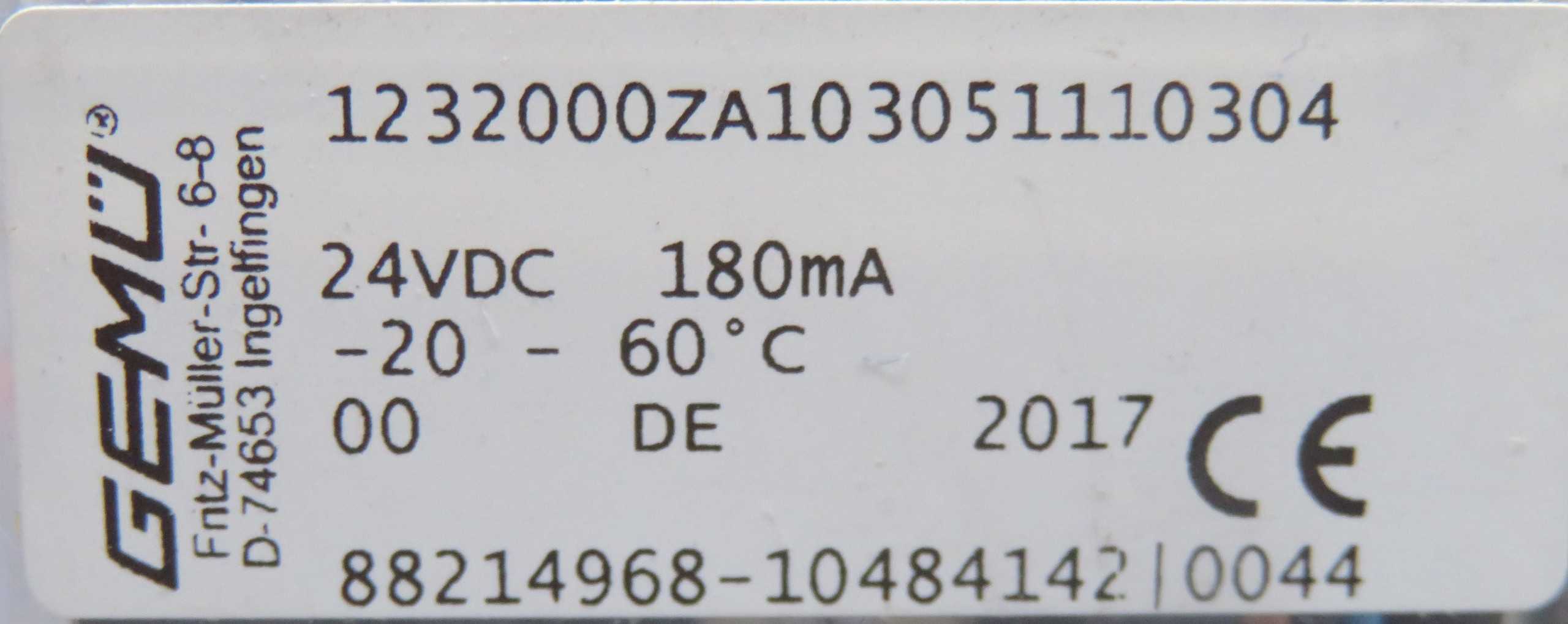 GEMU 1232000ZA103051110304 Electrical Position Indicator For Valves - VALVE POSITIONERS & INDICATORS