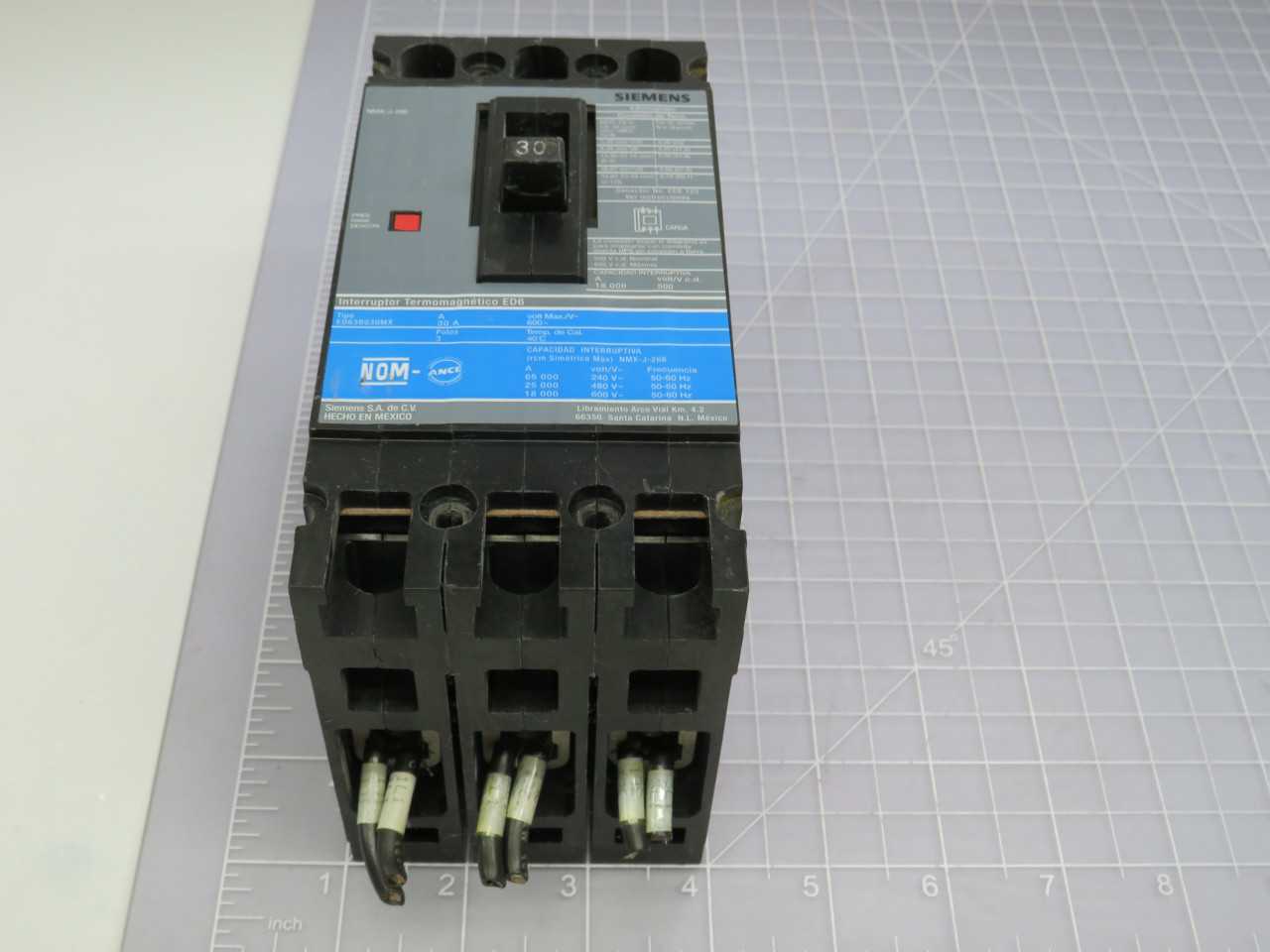 SIEMENS ED63B030MX ED6 CIRCUIT BREAKER T171263 - CIRCUIT BREAKERS