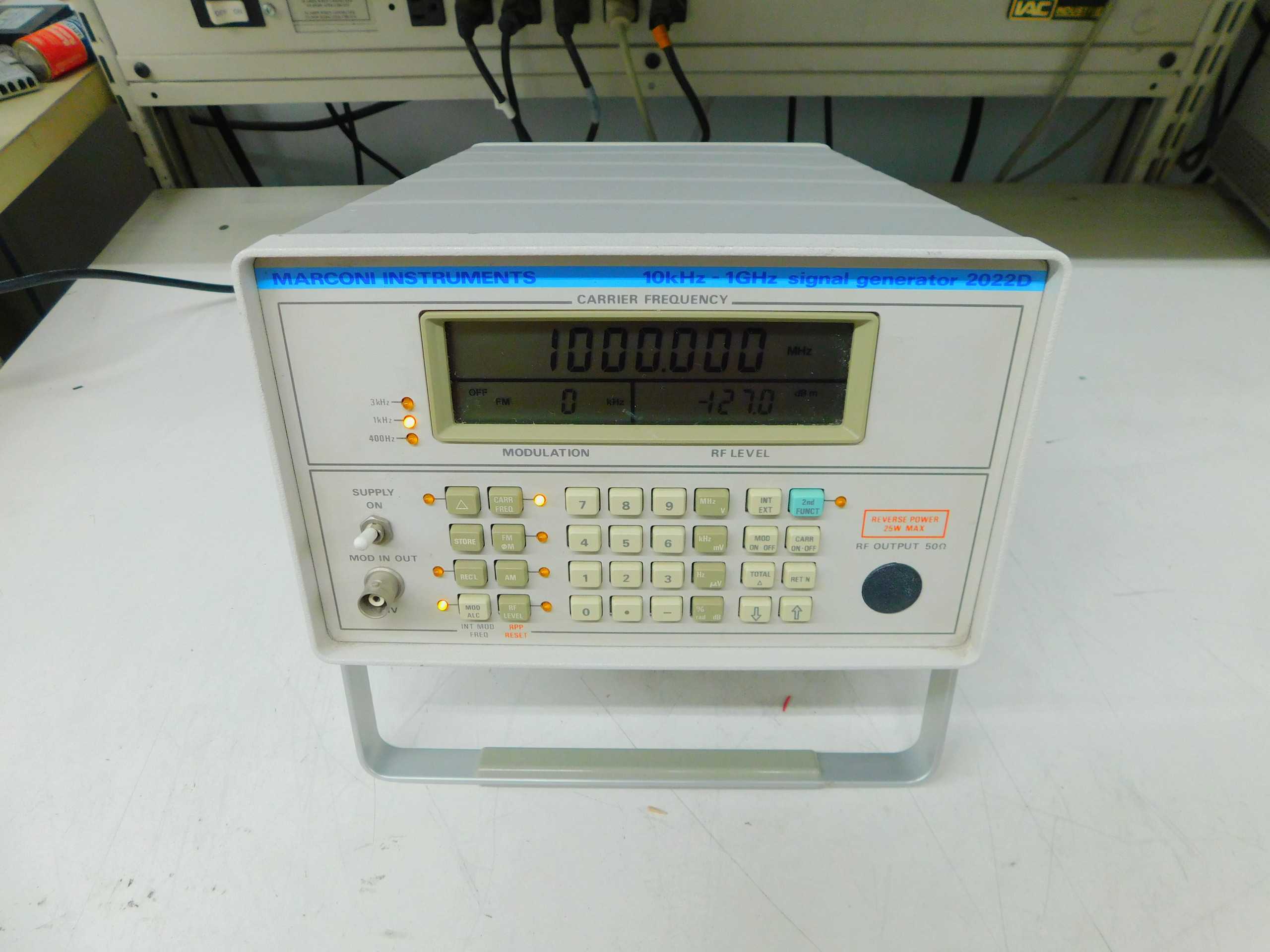 MARCONI 2022D SIGNAL GENERATOR 10KHZ-1GHZ M7787 - SIGNAL CONDITIONERS