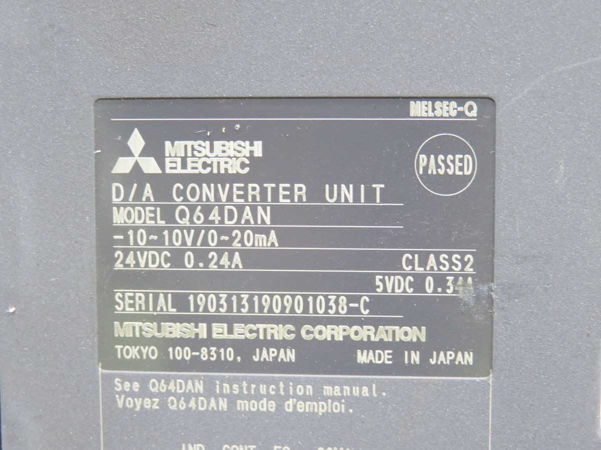MITSUBISHI Q64DAN PLC D/A CONVERTER MODULE T256213 - PLC MODULES