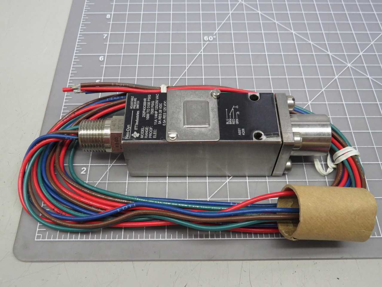 ITT NEO-DYN 232P43C6BHR ADJUSTABLE PRESSURE SWITCH T163088 - SWITCHES