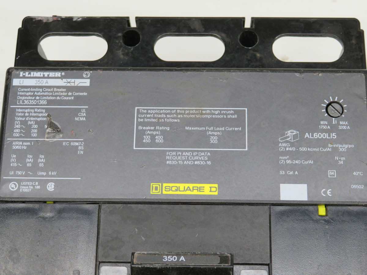 SQUARE D LIL36300 I LIMITER CIRCUIT BREAKER T249877 - CIRCUIT BREAKERS