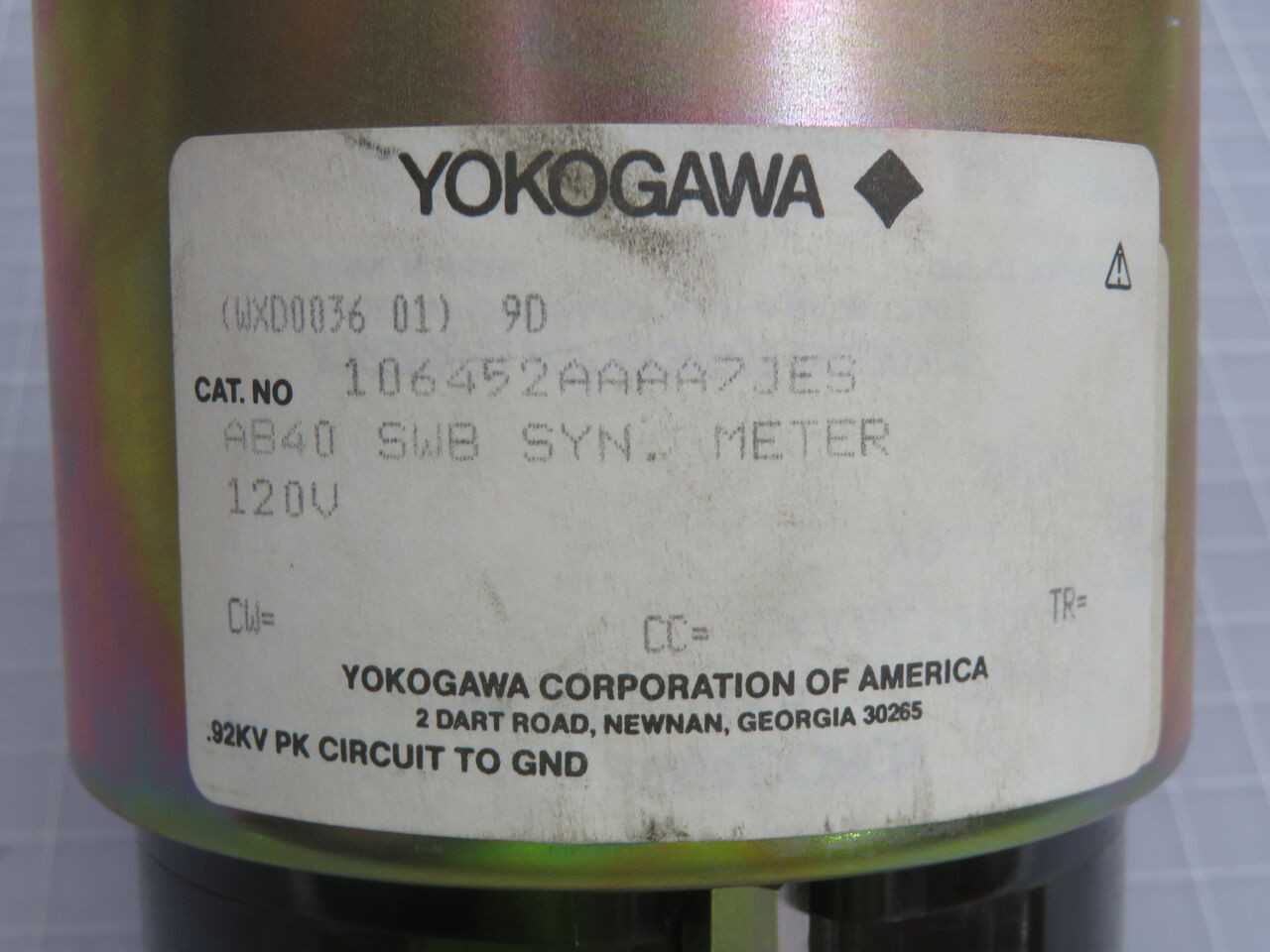 YOKOGAWA 106452AAAA7JES SWITCHBOARD SYNCHROSCOPE T245514 - SWITCHES