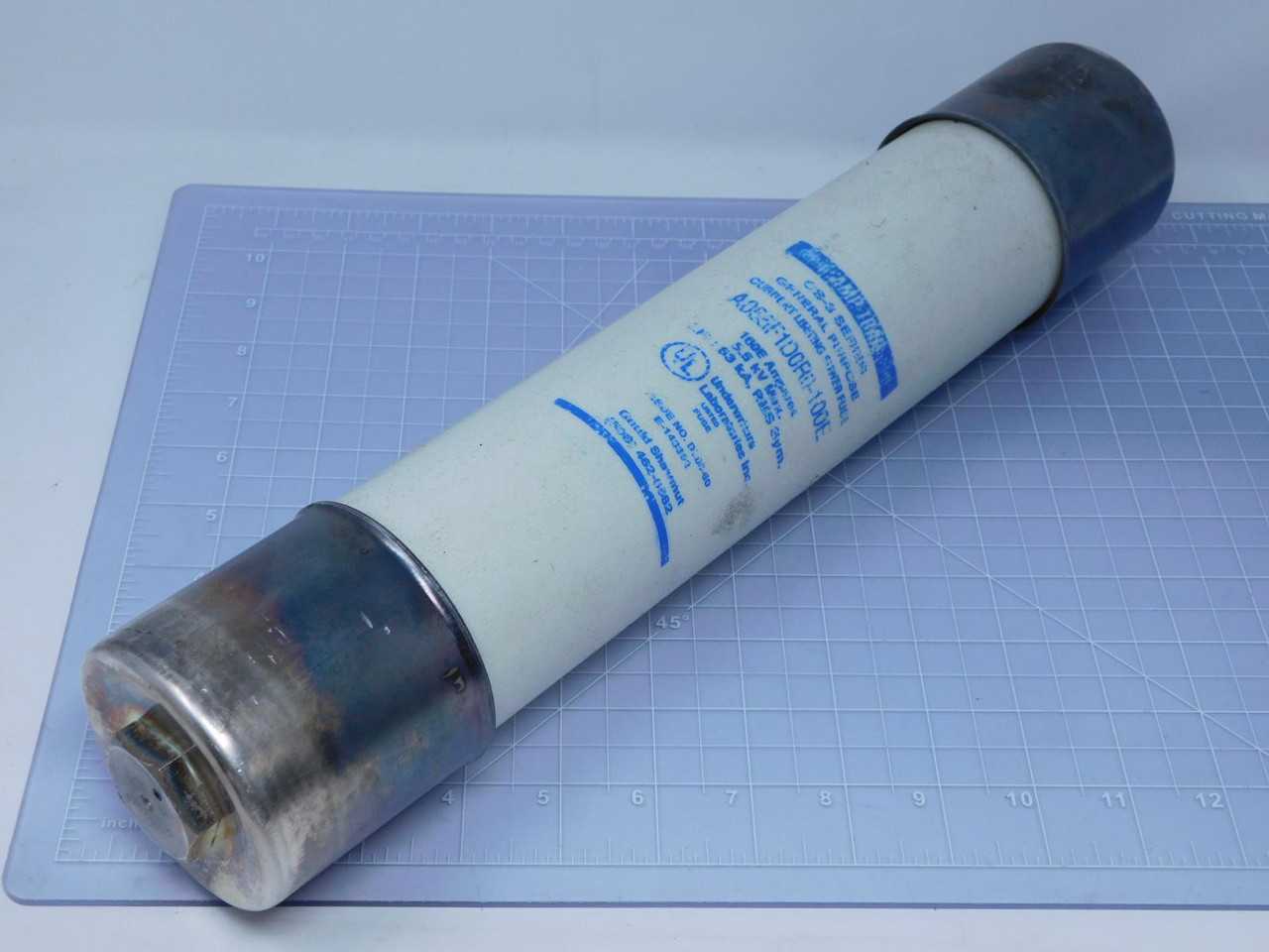 FERRAZ SHAWMUT A055F1D0R0-100E CS-3 SERIES CURRENT LIMITING POWER FUSE 100 A 5.5 KV MAX T139205 - FUSES