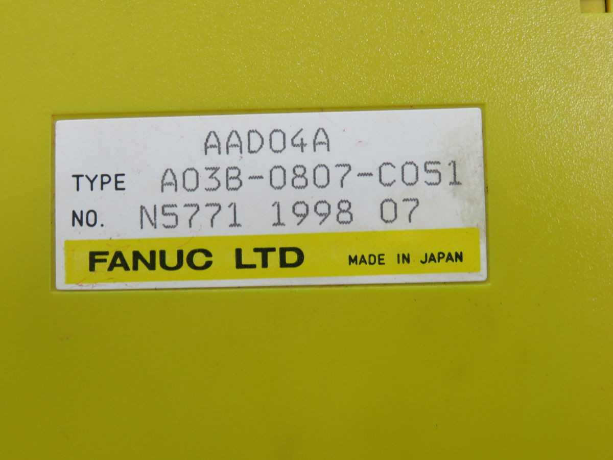 FANUC A03B-0807-C051 AAD04A INPUT MODULE T248037 - SERVO MOTORS