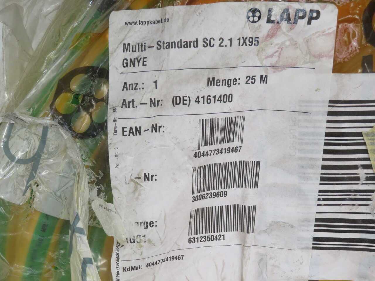 LAPP 41614000 1 PAIR 3/0 AWG 600 V CABLE - ELECTRICAL WIRE