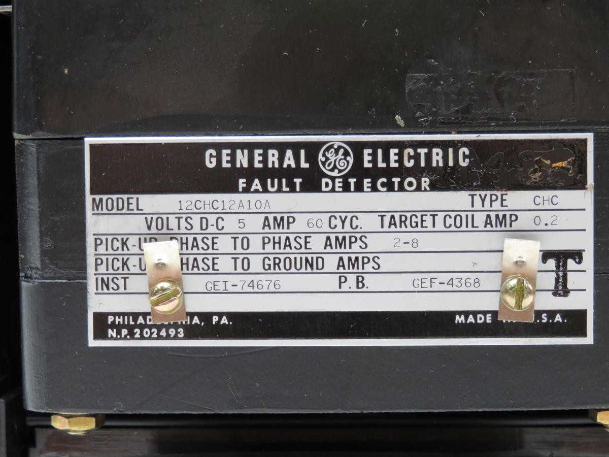 GE 12CHC12A10A FAULT DETECTOR RELAY TYPE CHC T210310 - ELECTRICAL COMPONENTS
