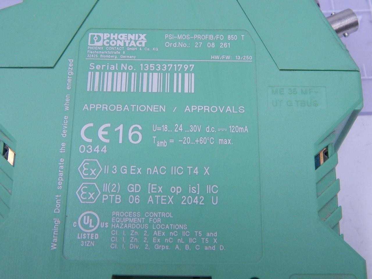Phoenix Contact PSI-MOS-PROFIB/FO 850T 2708261 T127632 Module - POWER SUPPLIES
