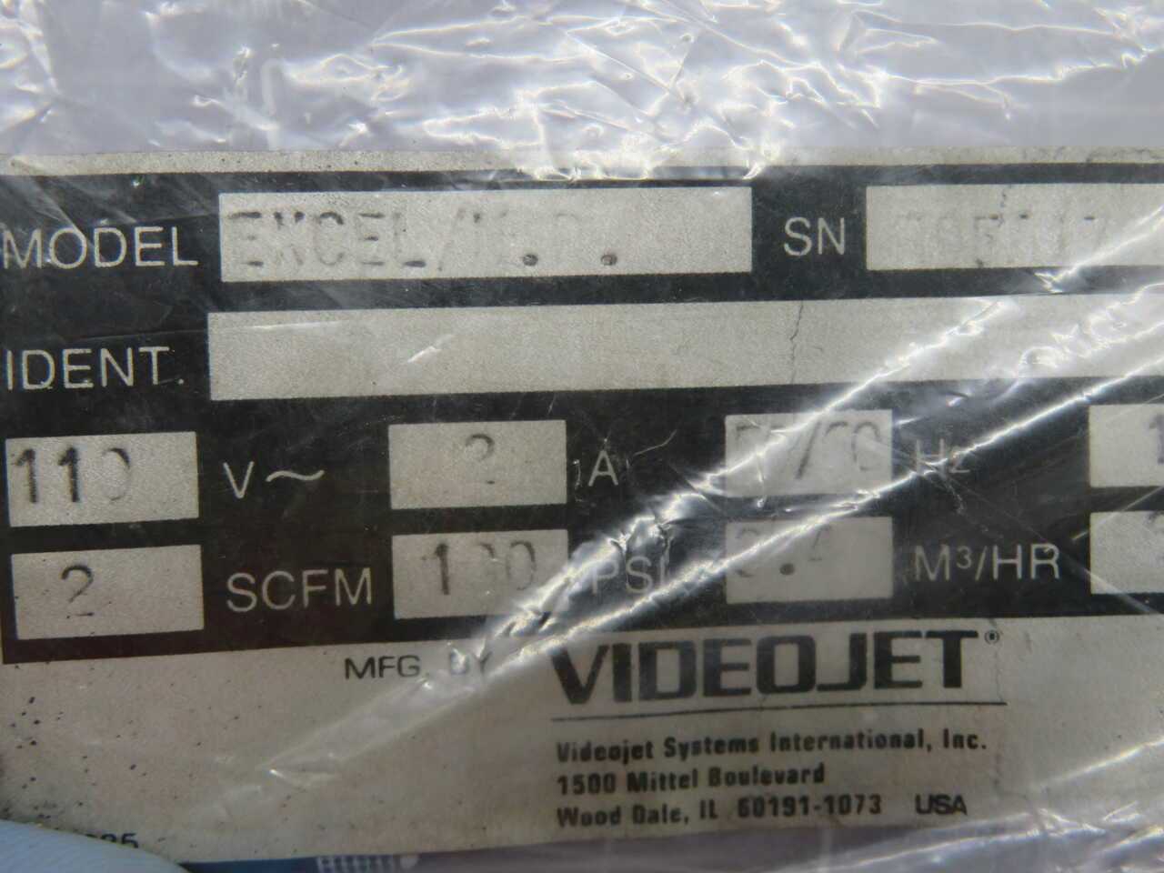 VIDEOJET EXCEL CONTROL PANEL T270622 - OPERATOR CONTROLS