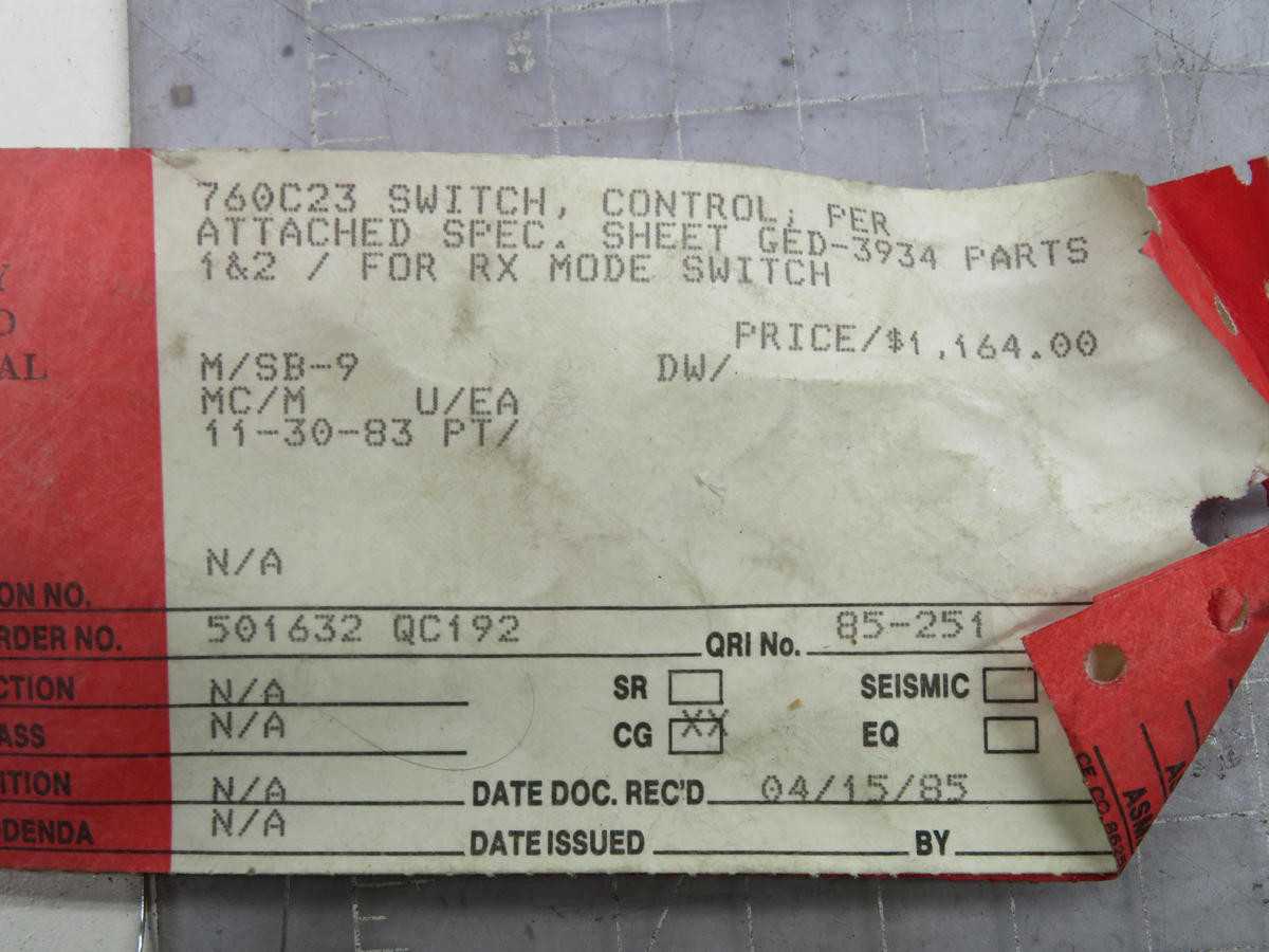 GE 285A8318G1X4 TYPE 16SB9 ROTARY CAM SWITCH T229094 - SWITCHES
