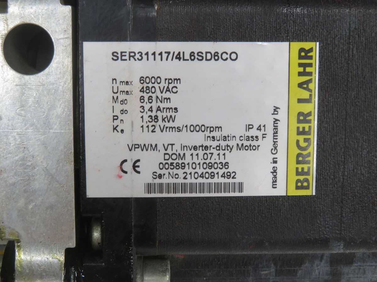 BERGER LAHR SER31117/4L6SD6CO SERVO MOTOR T247441 - SERVO MOTORS