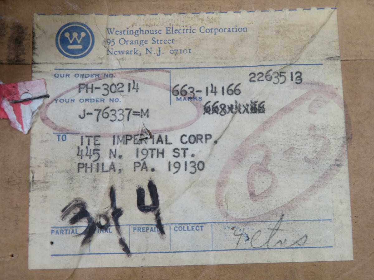 WESTINGHOUSE 1878046A OVERCURRENT RELAY T202252 - PROTECTION RELAY