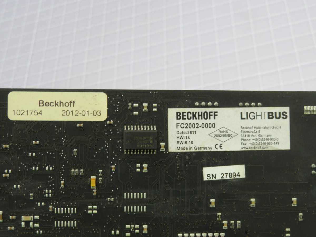 BECKHOFF FC2002-0000 INTERFACE CARD MODULE T219316 - PLC MODULES