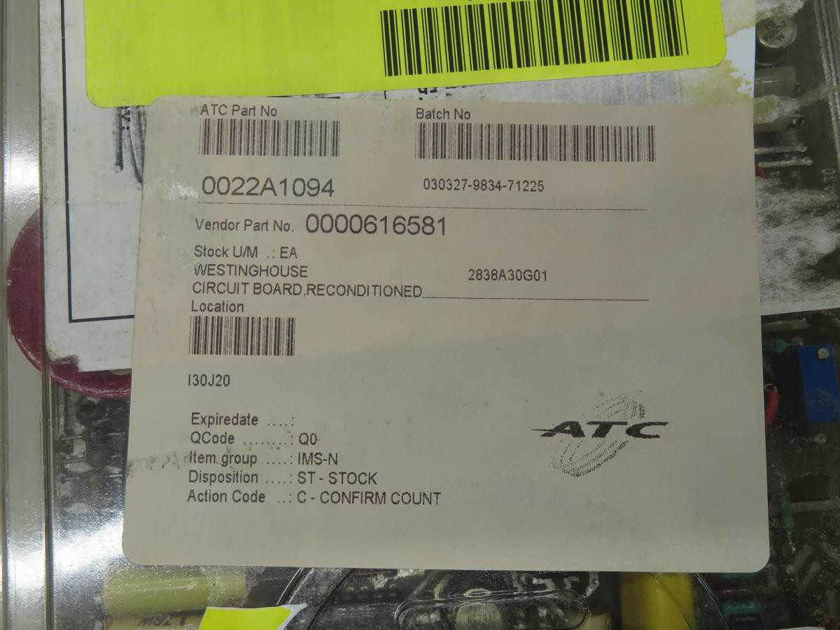 Westinghouse 2838A30G073NCB19 Amplifier Circuit Board T213282 - PCB CIRCUIT BOARDS