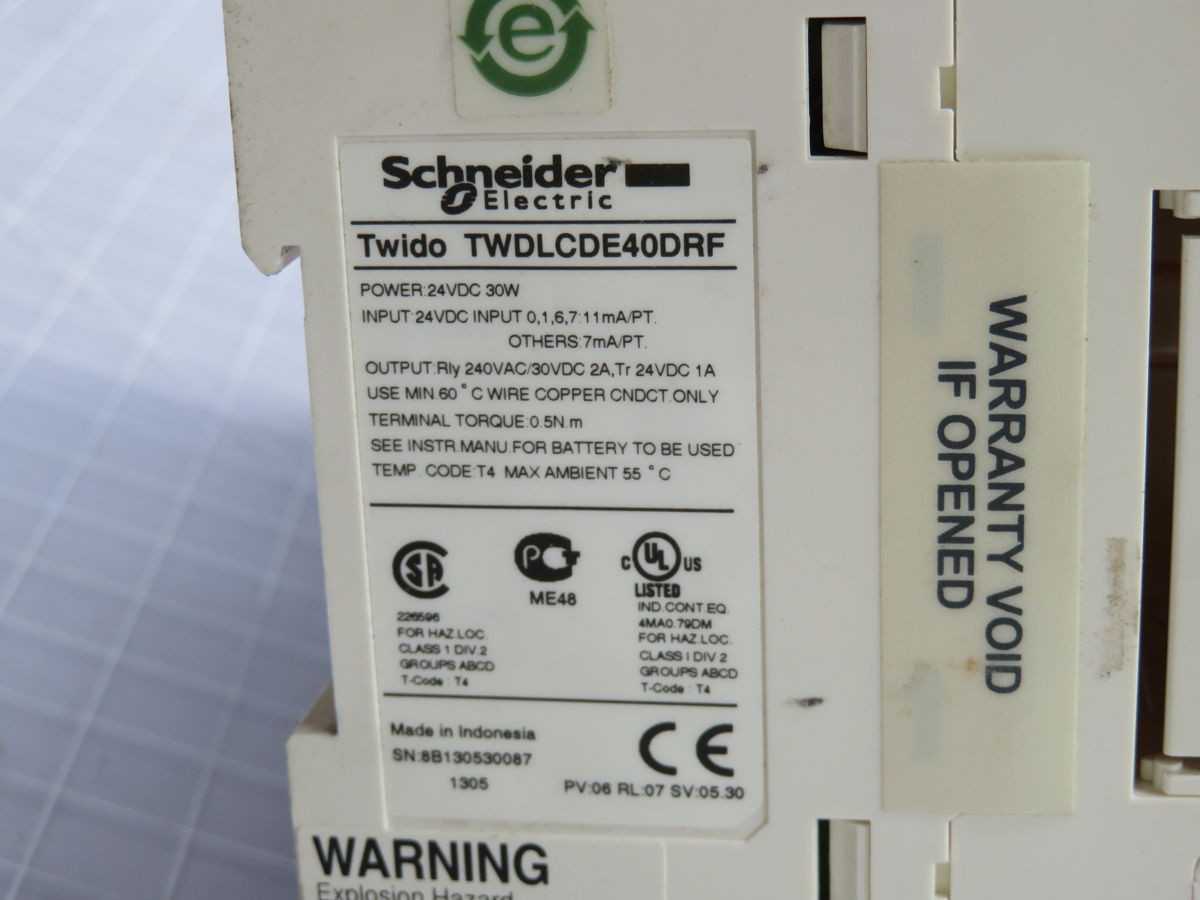 SCHNEIDER TWDLCDE40DRF COMPACT BASE CONTROLLER T259593 - PLC MODULES