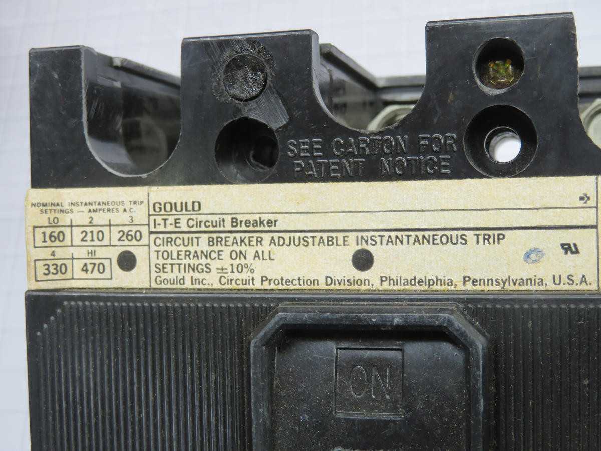 GOULD I-T-E CIRCUIT BREAKER ADJUSTABLE INSTANTANEOUS TRIP T225368 - CIRCUIT BREAKERS