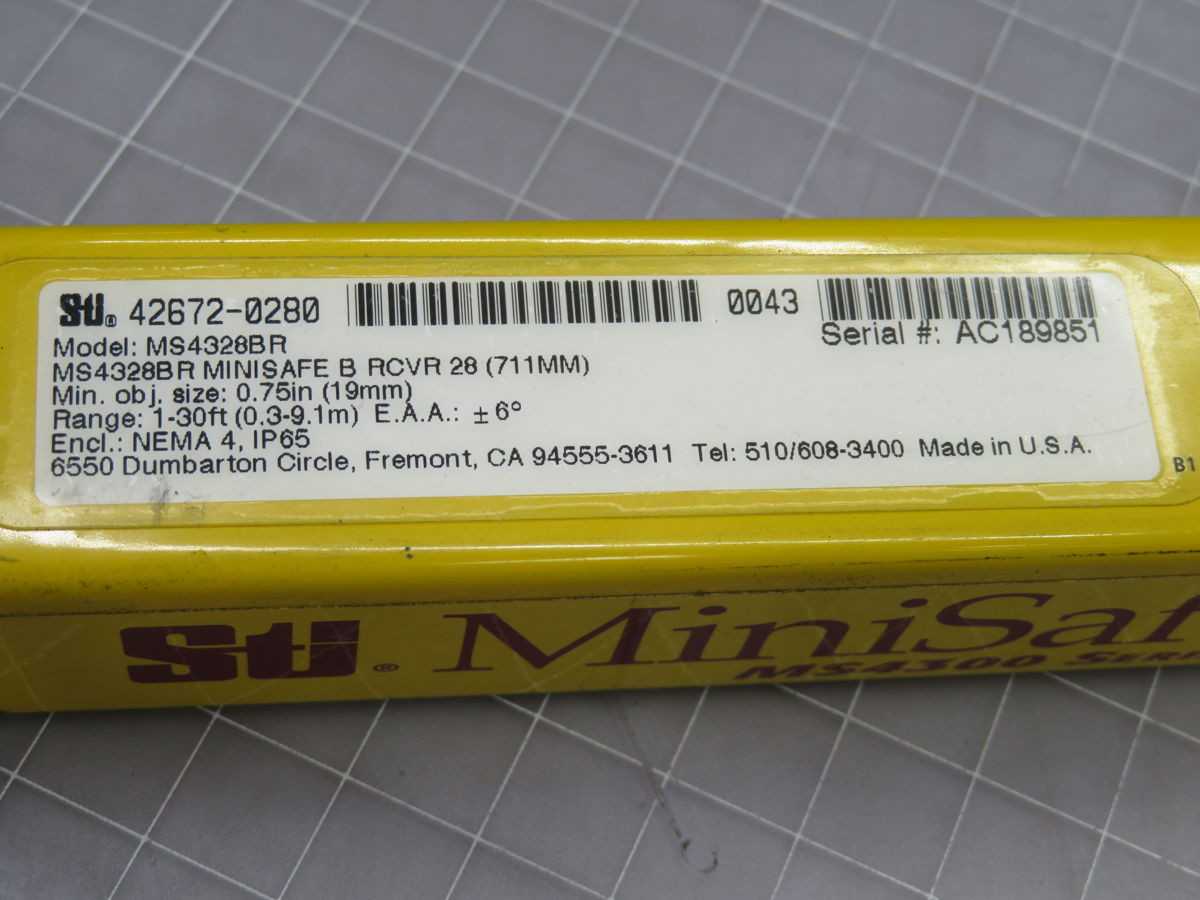 STI MS4328BR 42672-0280 SAFETY LIGHT CURTAIN T248310 - AUTOMATION & CONTROLS