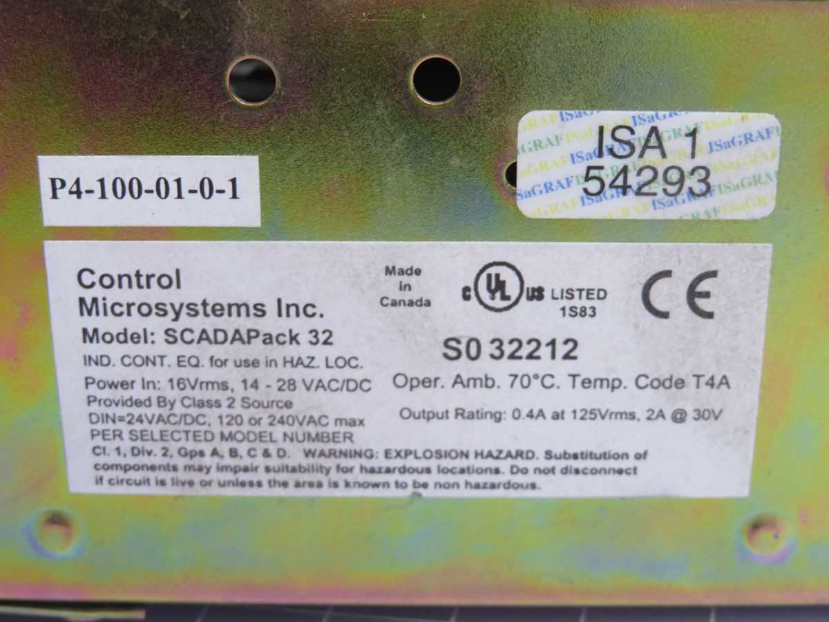 CONTROL MICROSYSTEMS P4-100-01-0-1 CONTROLLER T254275 - AUTOMATION & CONTROLS