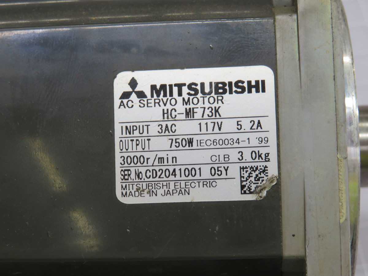 MITSUBISHI HC-MF73K AC SERVO MOTOR T251791 - SERVO