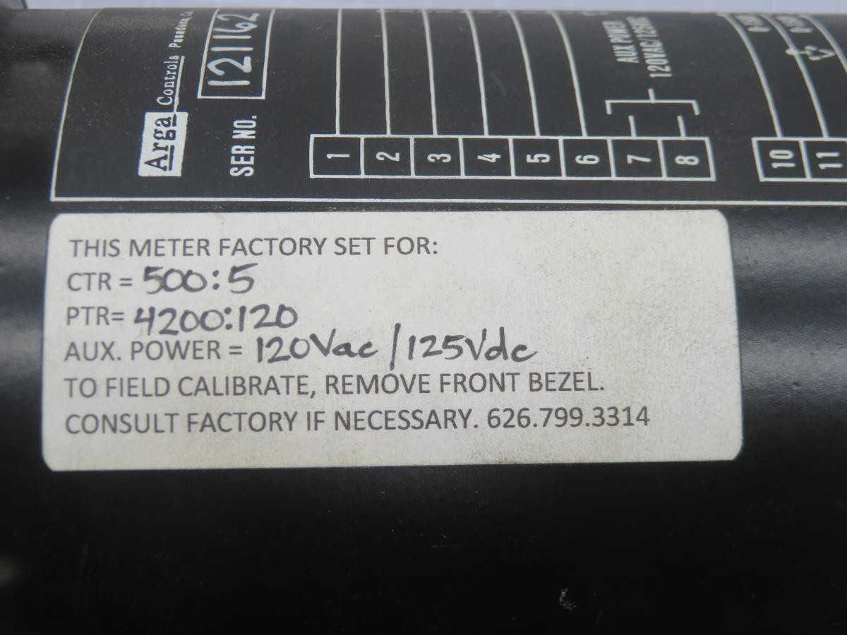 ARGA 25-537-I420 WATT/VAR/PF METER TRANSDUCER T216489 - PANEL METERS