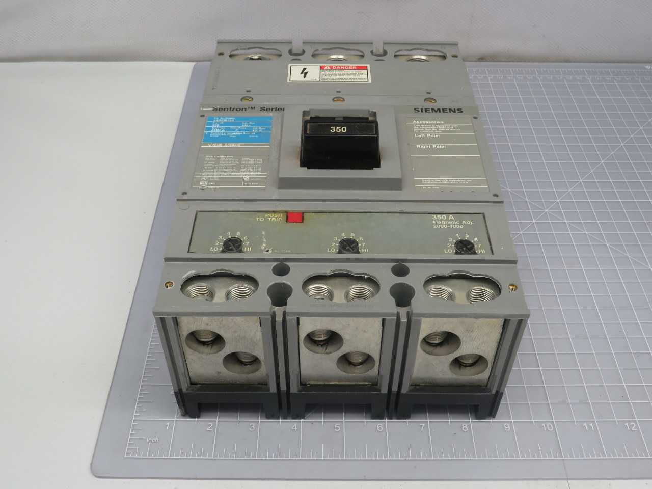 SIEMENS JXD23B350 SENTRON MOLDED CASE CIRCUIT BREAKER 350A 240V 3 POLE T183771 - CIRCUIT BREAKERS