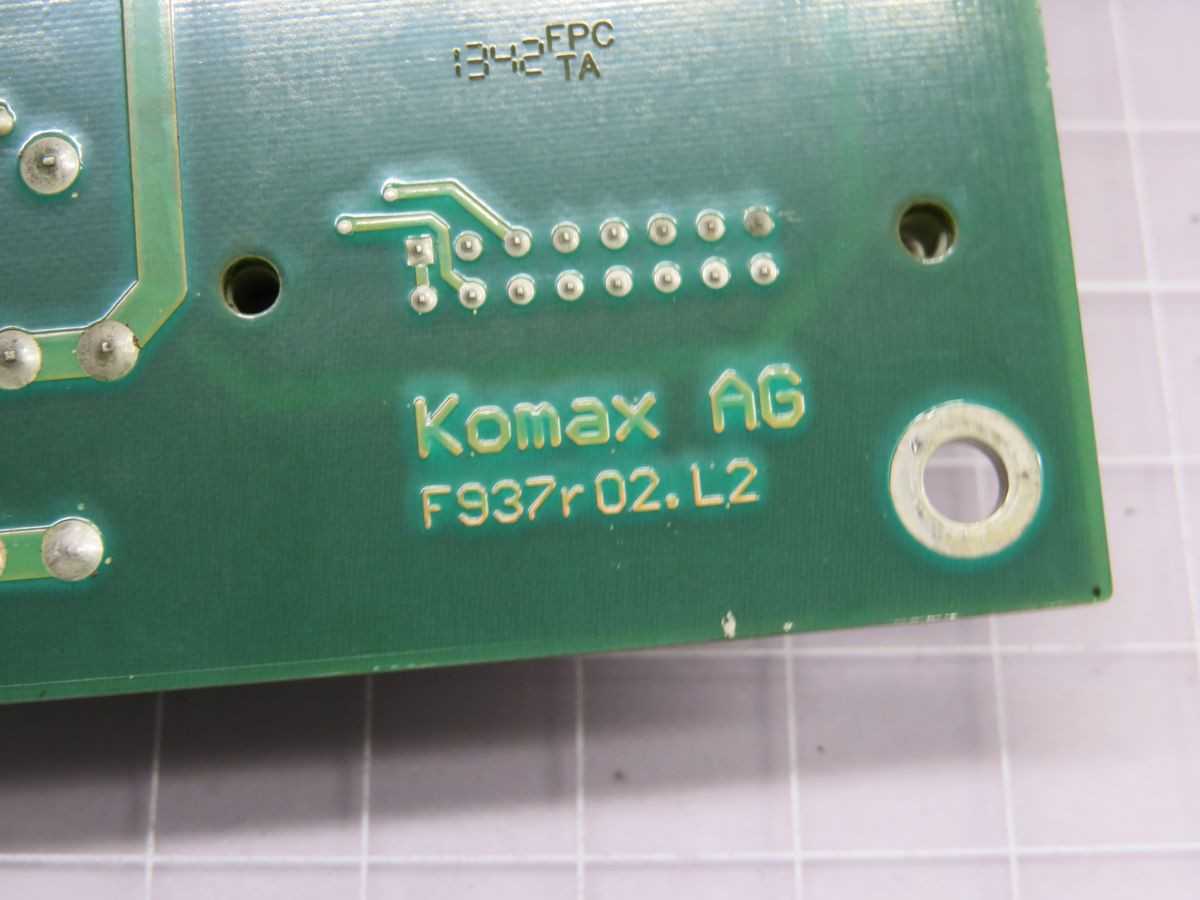 KOMAX F937R02. L2 CIRCUIT BOARD T255360 - PCB CIRCUIT BOARDS