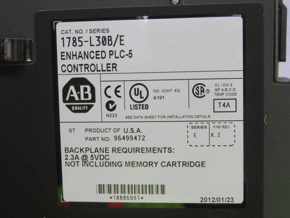 ALLEN BRADLEY 1785L308 PLC MODULE STANDARD PROCESSOR T229374 - INDUSTRIAL PARTS