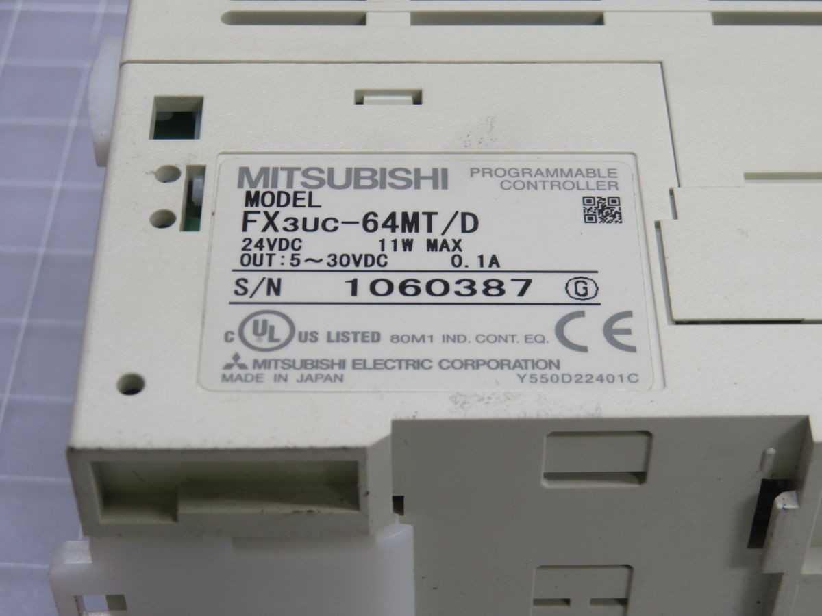 MITSUBISHI FX3UC-64MT/D PROGRAMMABLE LOGIC CONTROLLER T247340 - PLC MODULES