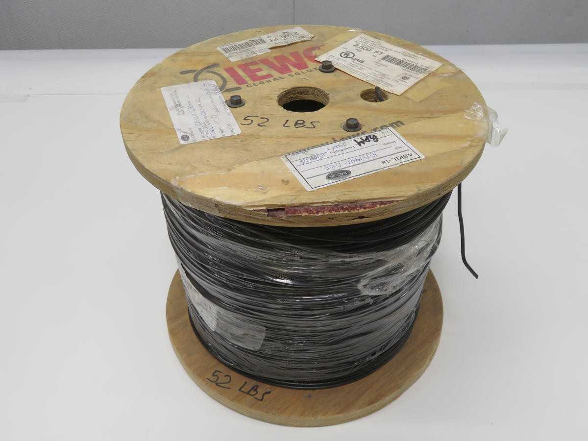 LOT OF 2500 FT ICA 1015/14B41-0 WIRE CABLE 600 V 1015/1230 BLACK - ELECTRICAL WIRE