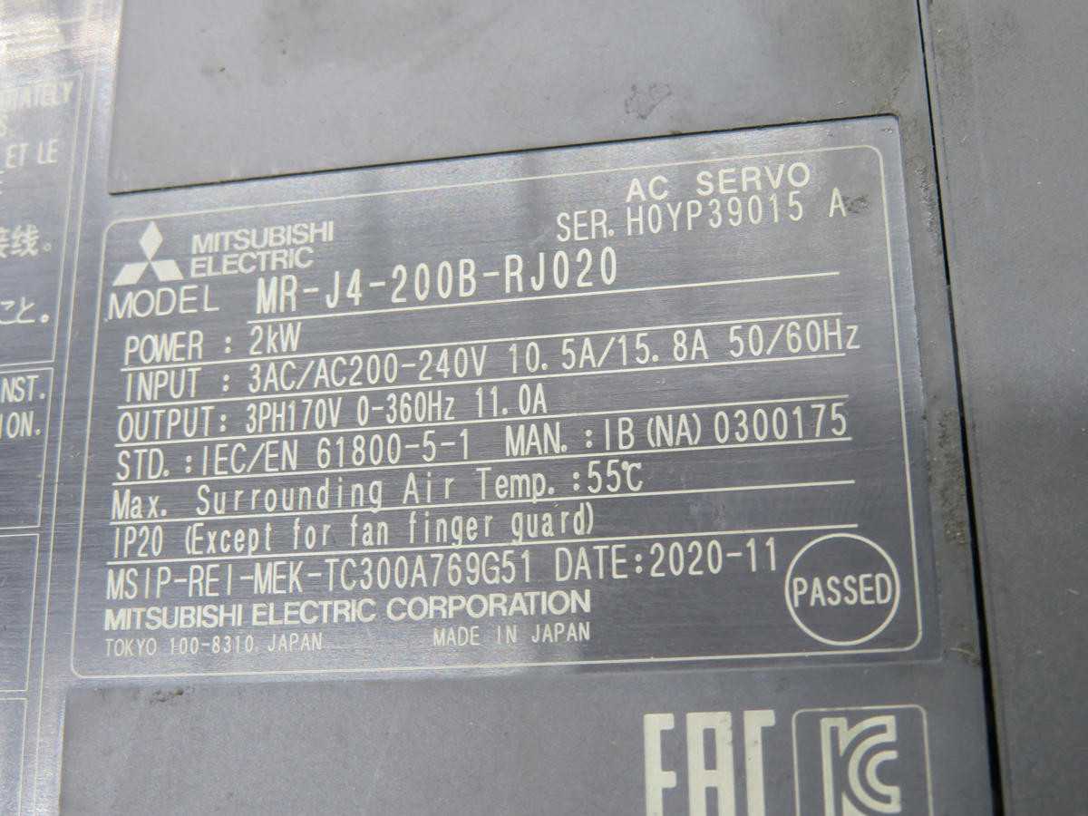 MITSUBISHI SC-J2SJ4KT3K AC SERVO T218090 - SERVO
