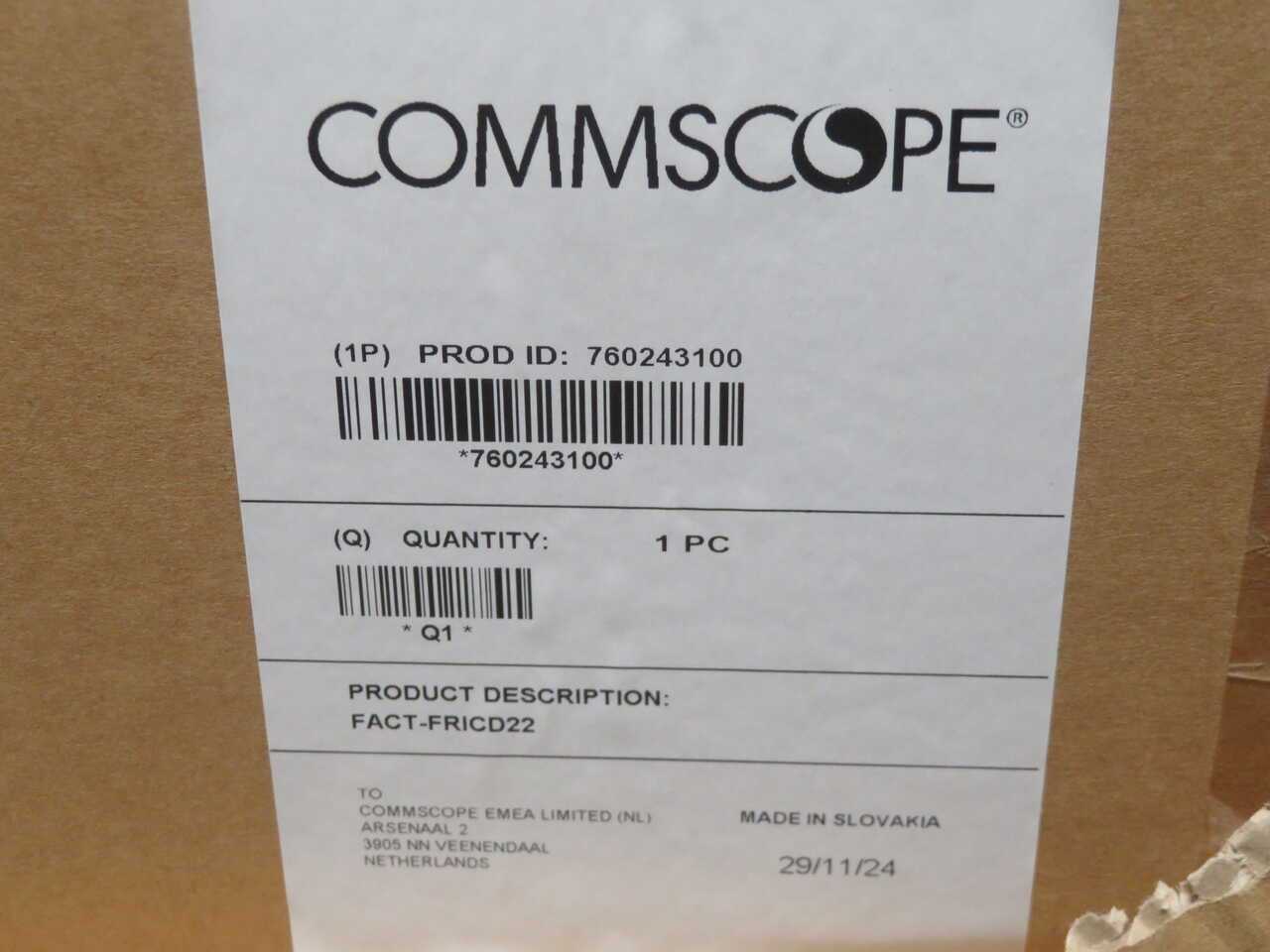 Lot Of 2 CommScope 760243100 Fact-FRICD22 Connectors - AUTOMATION & CONTROLS