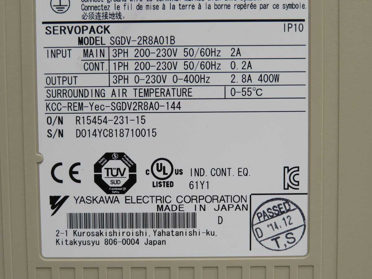 Yaskawa SGDV-2R8A01B Servo Drive - High Precision Performance - SERVO