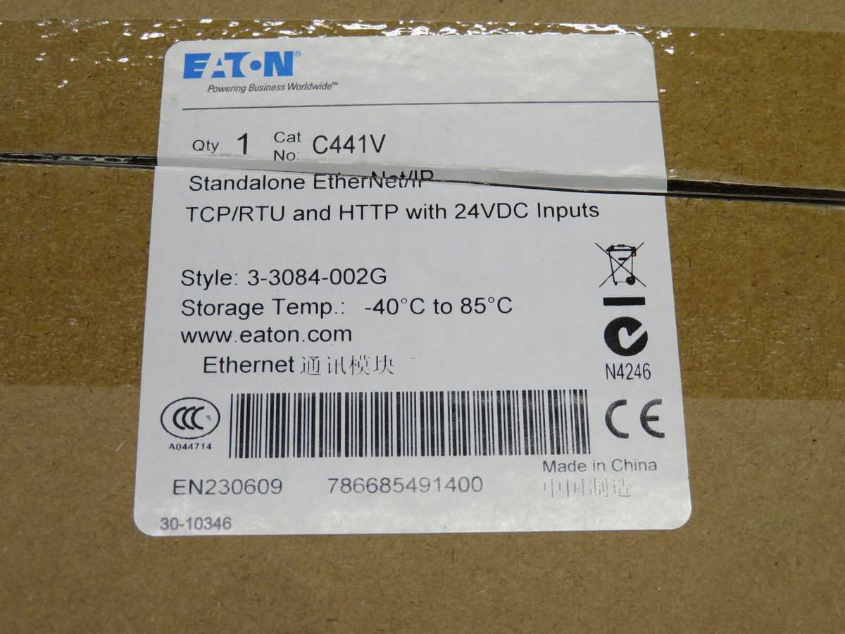 EATON C441V ETHERNET COMM ADAPTER T252228 - PLC MODULES