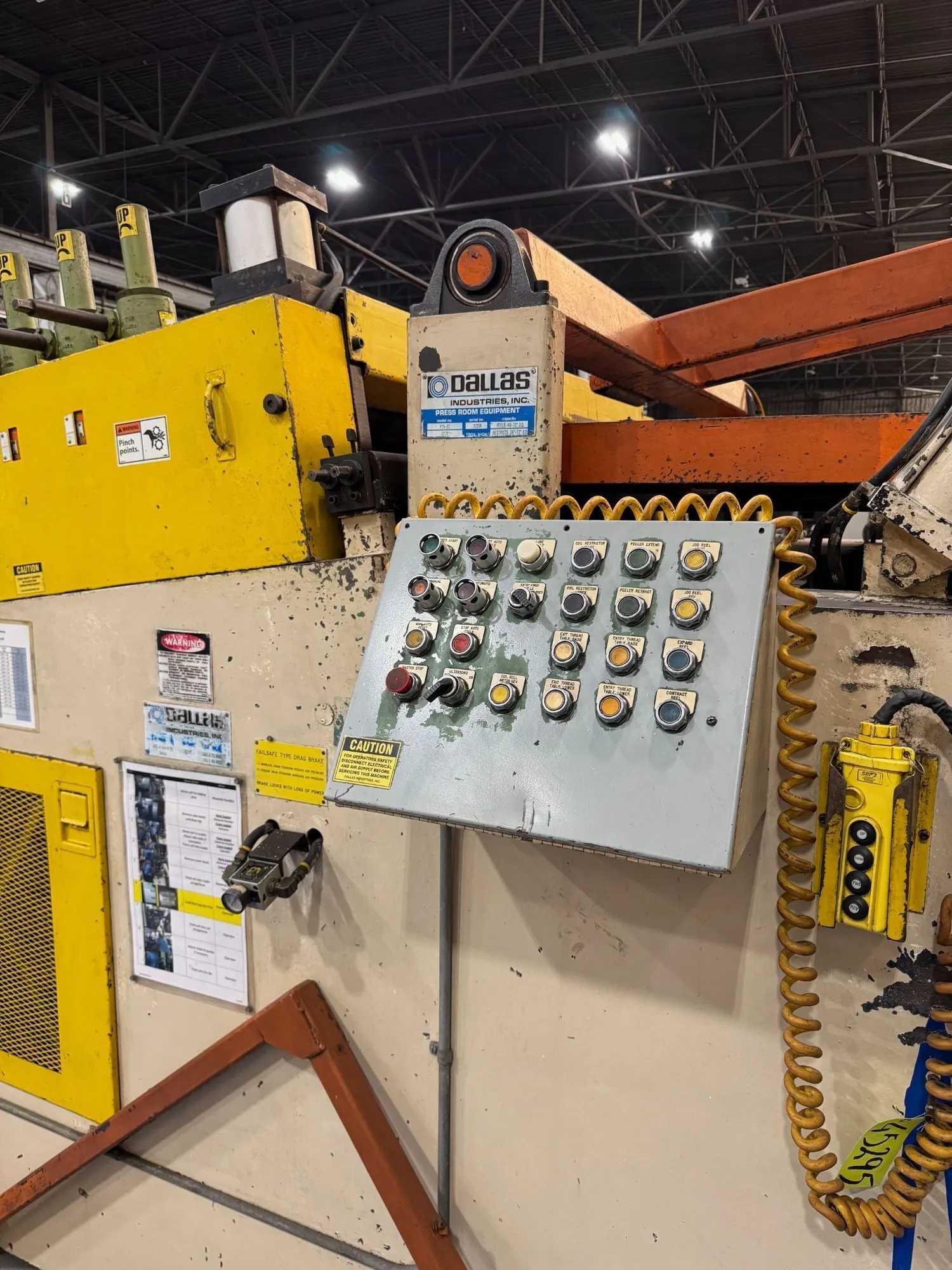 1998 Dallas DJR Coil Feed Line, 20000 lb x 72", DPS-4 1/4-2-72 Straightener, DRF-672 Servo Feed - COIL STOCK FEEDERS