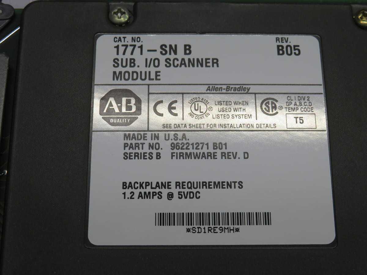 ALLEN BRADLEY 1771-SN SERIES B PLC-5 SUB I/O SCANNER MODULE T210429 - PLC MODULES