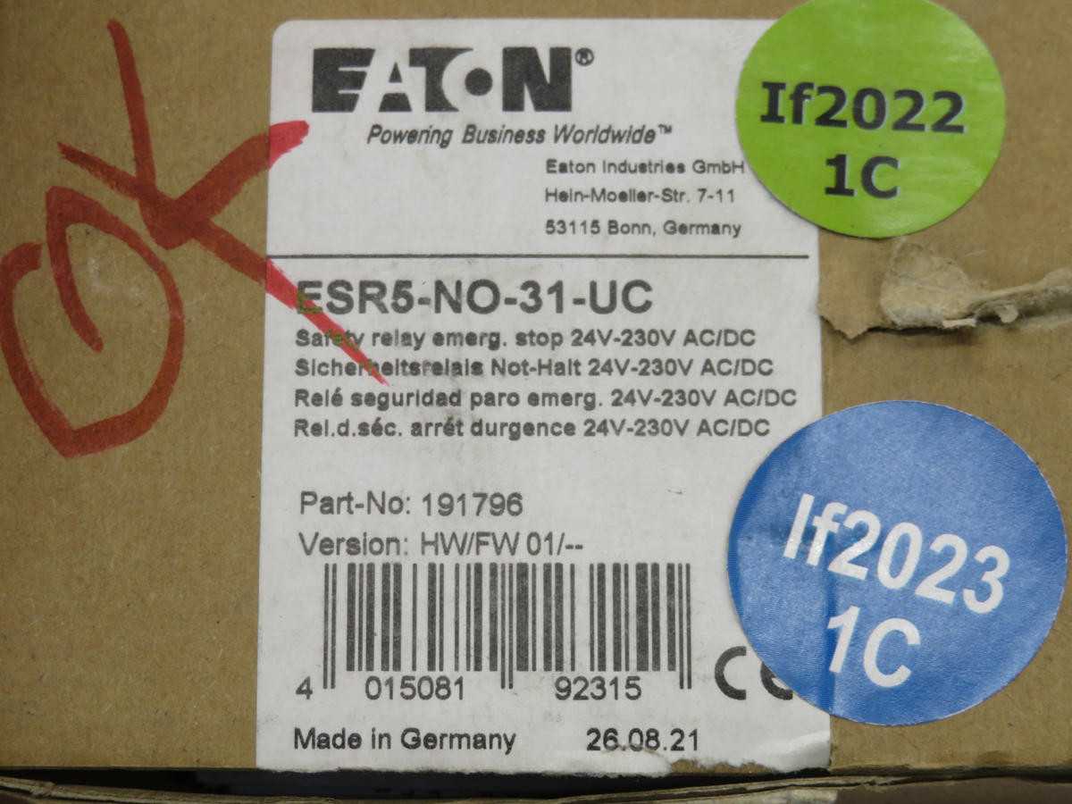 EATON ESR5-NO-31-UC SAFETY RELAY T213035 - SAFETY RELAY