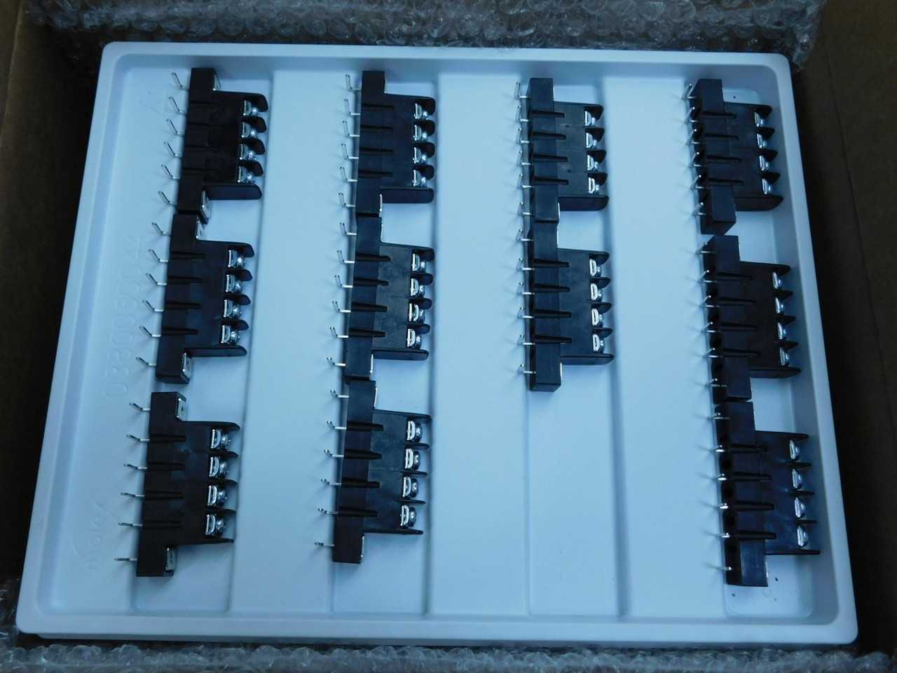 LOT OF 150 MOLEX 0387291654 BARRIER TERMINAL BLOCKS SR BTS PC RA 4P GRND MTG T153139 - TERMINAL BLOCKS