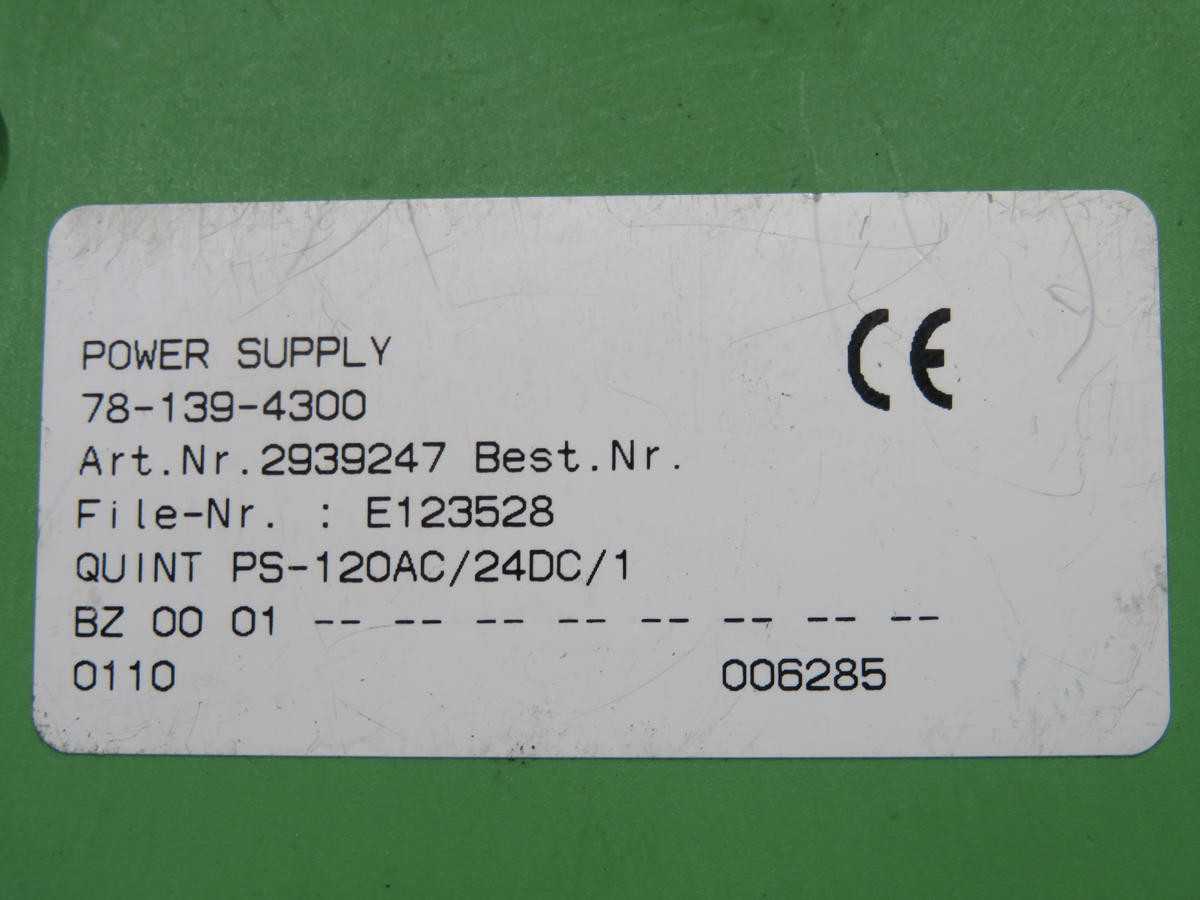 PHOENIX CONTACT 78-139-4300 POWER SUPPLY T218119 - POWER SUPPLIES