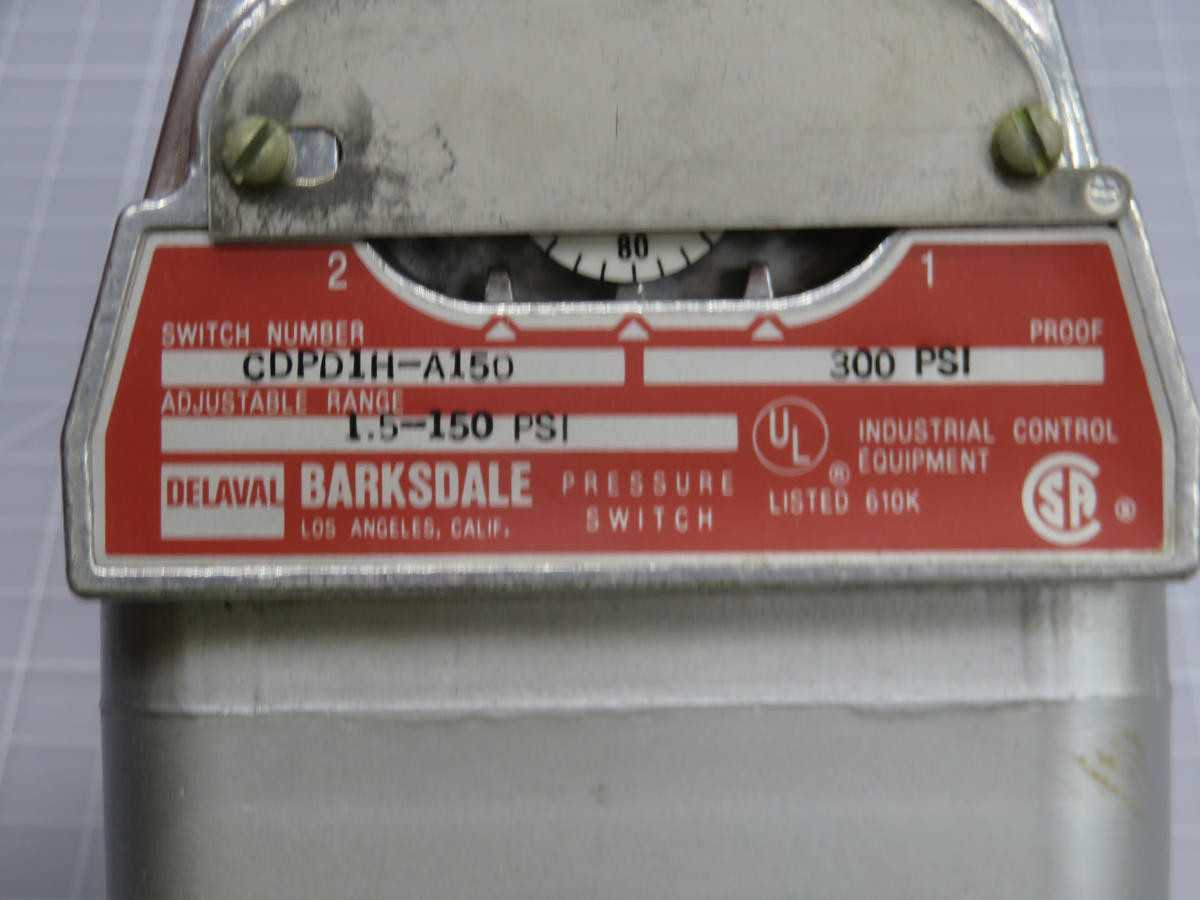 BARKSDALE CDPD1H-A150 PRESSURE SWITCH T244423 - SWITCHES