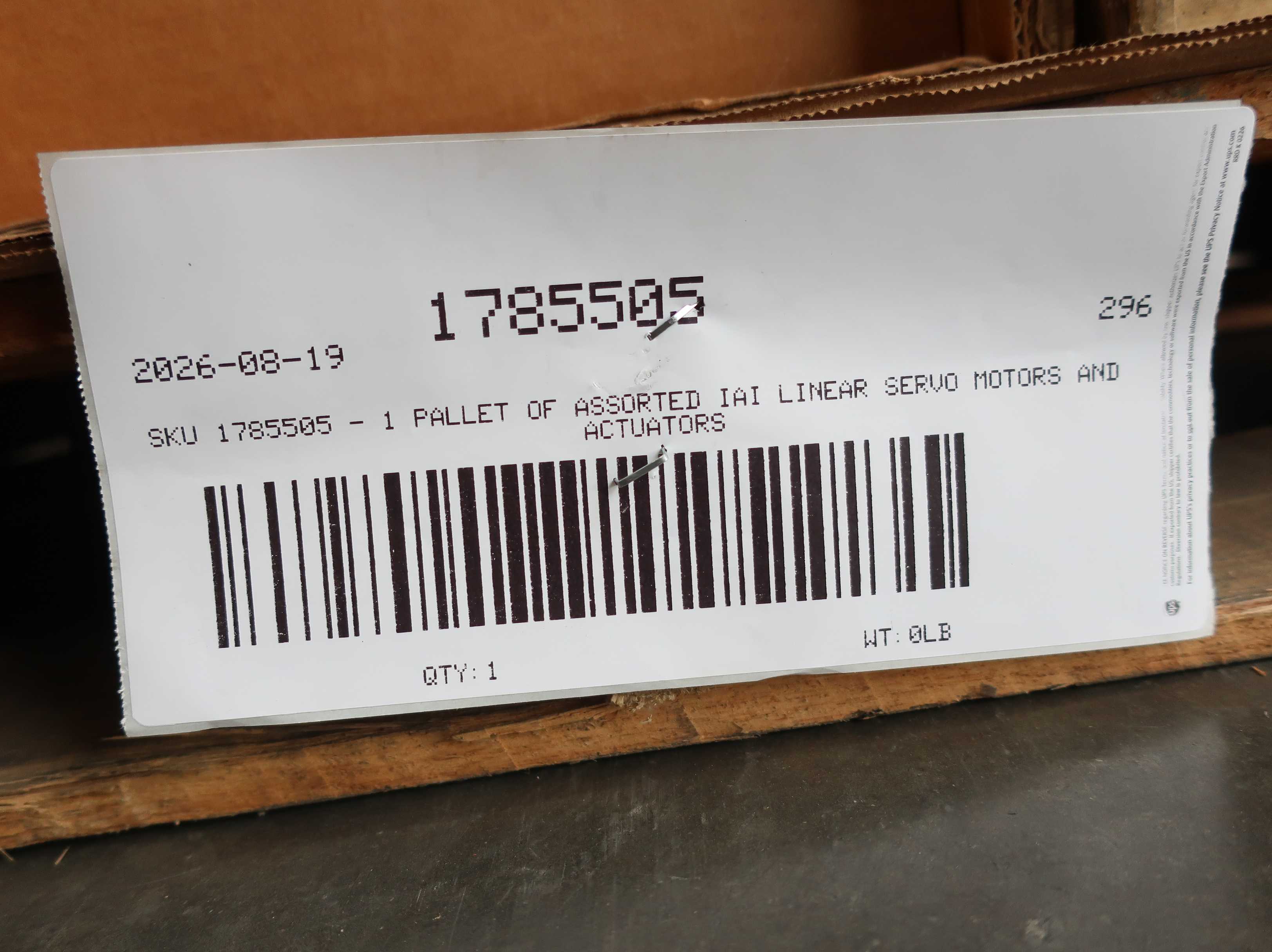 SKU 1785505 - PALLET OF ASSORTED IAI LINEAR SERVO MOTORS AND ACTUATORS - LINEAR SERVO MOTORS