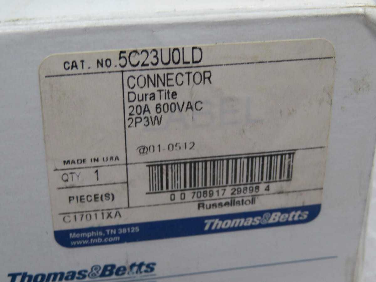 THOMAS & BETTS 5C23U0LD CONNECTOR T226452 - PLUGS & RECEPTACLES
